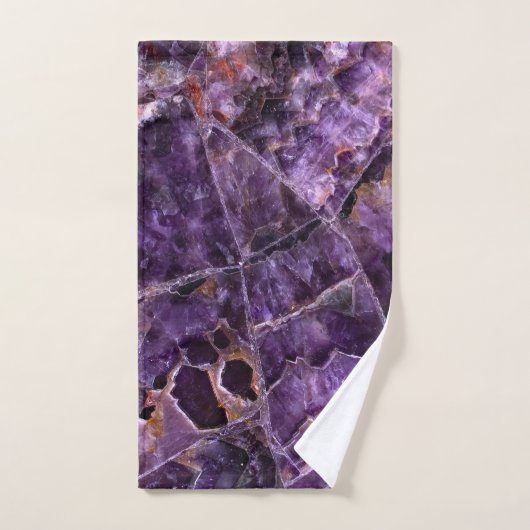 Paarse Amethyst Gemstone Bad Handdoek (Handdoek)