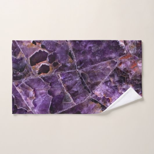Paarse Amethyst Gemstone Bad Handdoek (Handdoek)