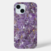 Paarse Amethyst Gemstone Custom Case-Mate iPhone Case (Achterkant)