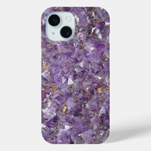 Paarse Amethyst Gemstone Custom Case-Mate iPhone Case (Achterkant)