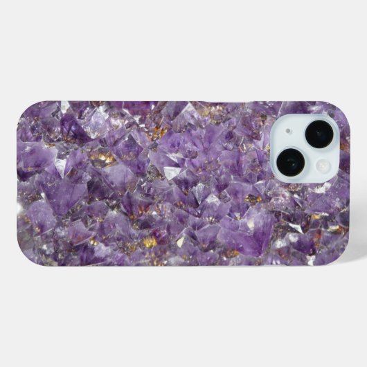 Paarse Amethyst Gemstone Custom Case-Mate iPhone Case (Achterkant (horizontaal))
