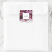 Paarse amethyst gemstone kristal professioneel vierkante sticker (Tas)