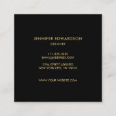 Paarse amethyst gemstone kristal professioneel vierkante visitekaartje (Achterkant)