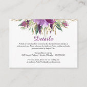 Paarse Amethyst Gouden Bloemen Behuizing Kaarten (Voorkant)