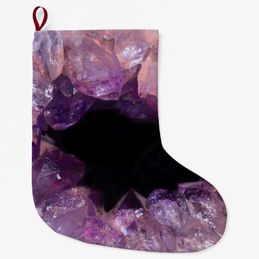 Paarse Amethyst Grote Kerstsok (Voorkant)