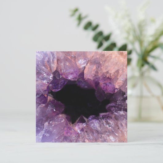 Paarse Amethyst Kaart (Staand voorkant)
