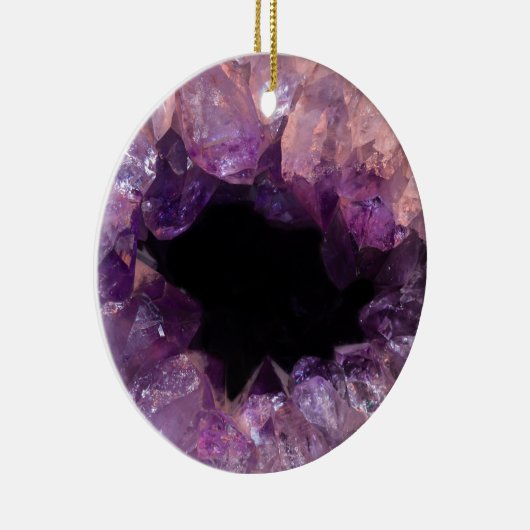 Paarse Amethyst Keramisch Ornament (Rechts)