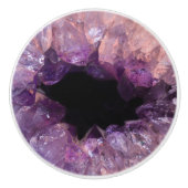 Paarse Amethyst Keramische Knop (Voorkant)