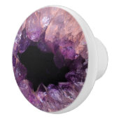 Paarse Amethyst Keramische Knop (Rechts)