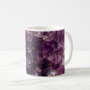 Paarse Amethyst Kristal Kwarts Energie Patroon Koffiemok