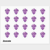 Paarse Amethyst Kristal Metafysische Energie Ronde Sticker (Vel)