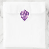Paarse Amethyst Kristal Metafysische Energie Ronde Sticker (Tas)