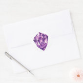 Paarse Amethyst Kristal Metafysische Energie Ronde Sticker (Envelop)