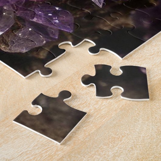 Paarse Amethyst kristallen magische fee Legpuzzel (Zijkant)