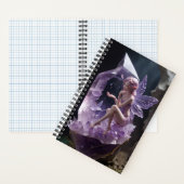 Paarse Amethyst kristallen magische fee Notitieboek (Binnen)