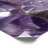 Paarse Amethyst kristallen magische fee Perfect Poster (Hoek)
