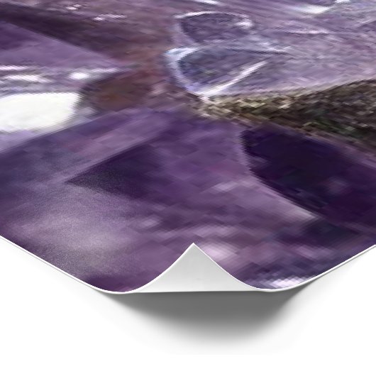 Paarse Amethyst kristallen magische fee Perfect Poster (Hoek)