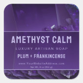 Paarse Amethyst Luxury Artisan Product Label (Voorkant)