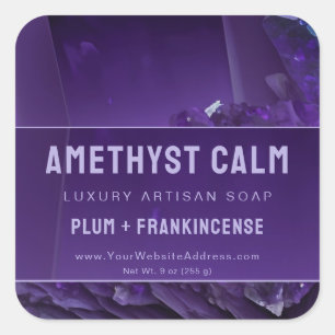 Paarse Amethyst Luxury Artisan Product Label