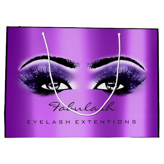 Paarse Amethyst Makeup Glitter Beauty Cosmetics Groot Cadeauzakje (Achterkant)