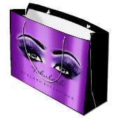 Paarse Amethyst Makeup Glitter Beauty Cosmetics Groot Cadeauzakje (Achterkant Gekanteld)