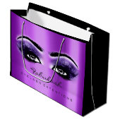 Paarse Amethyst Makeup Glitter Beauty Cosmetics Groot Cadeauzakje (Voorkant Gekanteld)