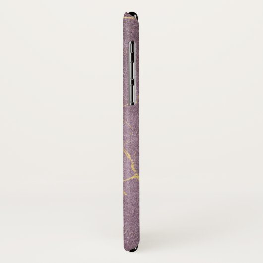 Paarse Amethyst met Gold Marbl iPhone / iPad case (Achterkant/links)