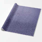 Paarse Amethyst Nep Glitters  Cadeaupapier (Uitgerold)