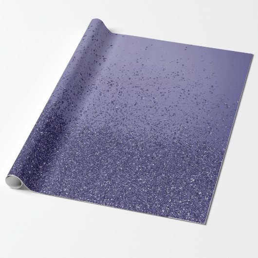 Paarse Amethyst Nep Glitters  Cadeaupapier (Uitgerold)