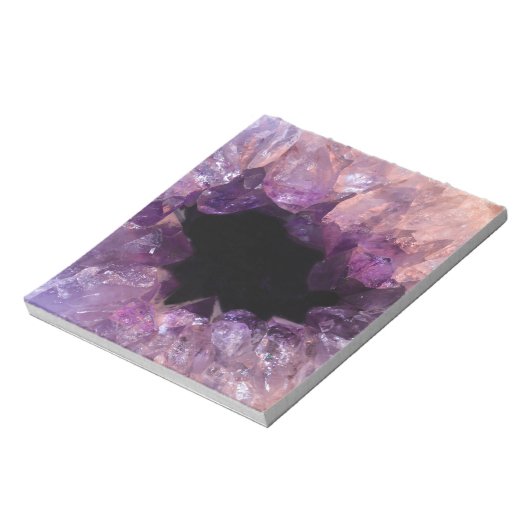 Paarse Amethyst Notitieblok (Linkerzijde)