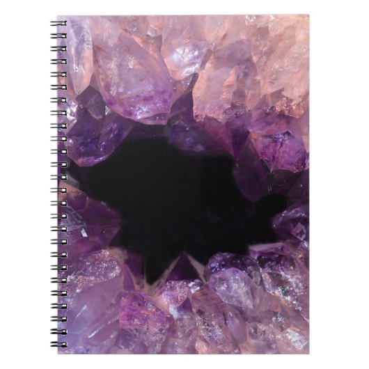 Paarse Amethyst Notitieboek (Voorkant)