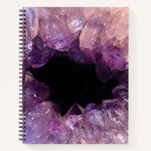 Paarse Amethyst Notitieboek (Voorkant)