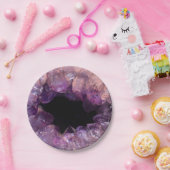 Paarse Amethyst Papieren Bordje (Feest)