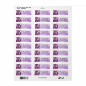 Paarse Amethyst Pareltjes Paars Etiket (Full Sheet)