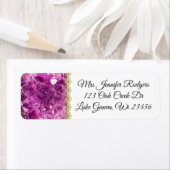 Paarse Amethyst Pareltjes Paars Etiket (Insitu)