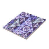 Paarse Amethyst Pattern keramische Tegel Tegeltje (Zijkant)