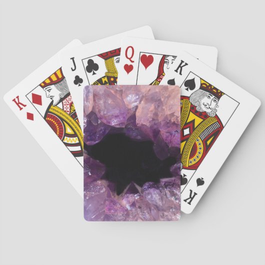 Paarse Amethyst Pokerkaarten (Achterkant)