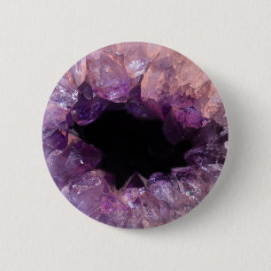 Paarse Amethyst Ronde Button 5,7 Cm