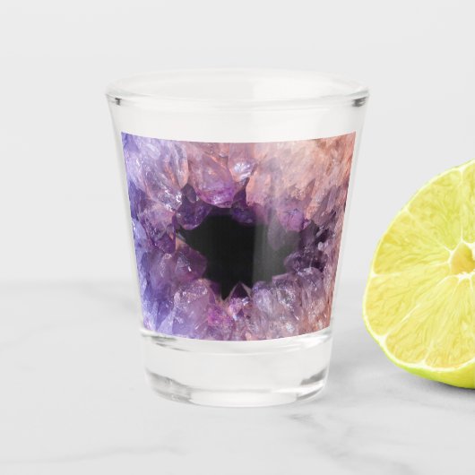 Paarse Amethyst Shot Glas (Voorkant)