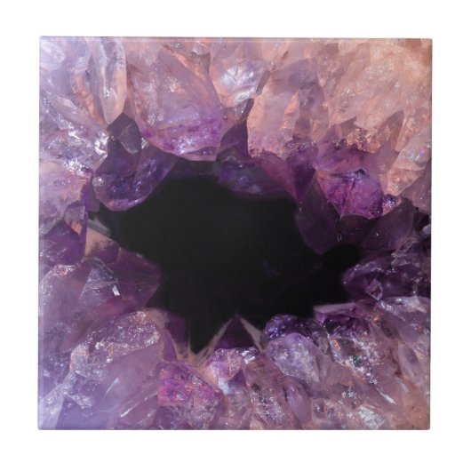 Paarse Amethyst Tegeltje (Voorkant)