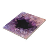 Paarse Amethyst Tegeltje (Zijkant)