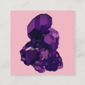Paarse Amethyst-Visitekaartjes Vierkante Visitekaartje (Achterkant)