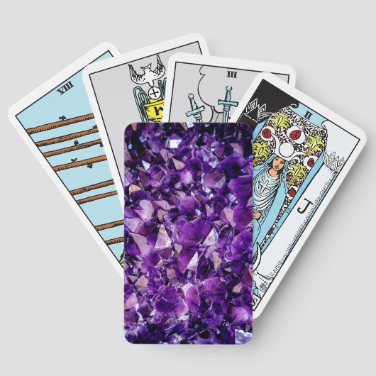Paarse Amethystkristallen Edelsteen Tarot Deck Pokerkaarten (Achterkant)