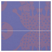 Paarse Amoba Monster Fabric Stof (Close Up)