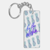 Paarse anananas Aloha Sleutelhanger (Voorkant Links)