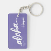 Paarse anananas Aloha Sleutelhanger (achterkant)