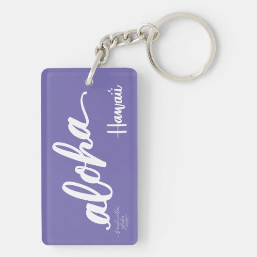 Paarse anananas Aloha Sleutelhanger (achterkant)