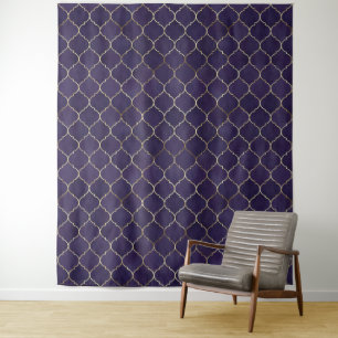 Paarse Andalusische Marokkaanse geometrie Wandkleed