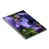 Paarse Anemone 70th Birthday Party Guest Book Notitieboek (Rechterzijde)