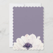 Paarse Anemone Bruid in Gown Vrijgezellenfeest Kaart (Achterkant)